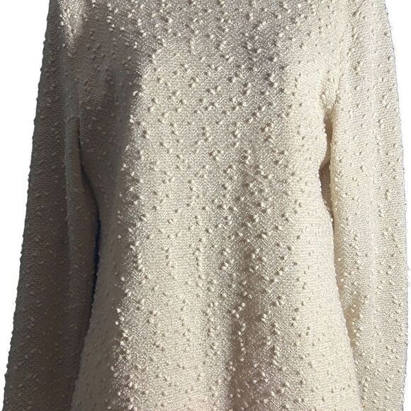 JENNIFER LOPEZ SIZE M  LIGHT WEIGHT SEQUINED SWEATER W BEHIND THE NECK SASH / BO - Picture 4 of 10